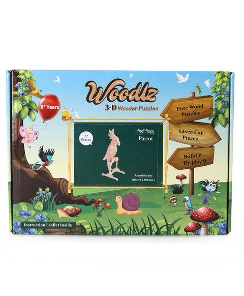 Woodlz 3D Wooden Airplane Puzzle - 35 Pieces | INT216 WOODLZ 3D PUZZLE