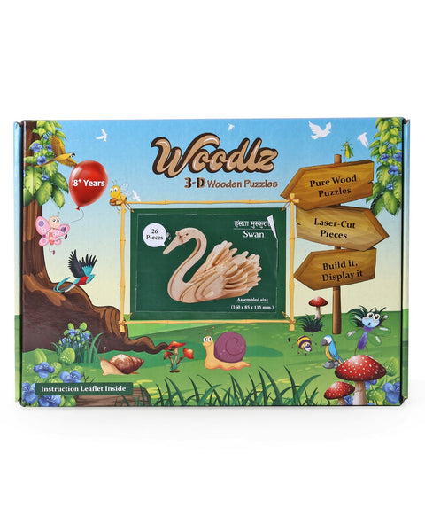Woodlz 3D Wooden Airplane Puzzle - 35 Pieces | INT216 WOODLZ 3D PUZZLE