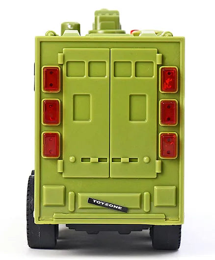 Rescue Squad Army Battery Operated Toy Bus | RESQUE SQUAD ARMY TEACH