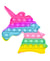 Delivering Joys of Life Unicorn Shaped Pop It Fidgets Pop Bubble Stress Relieving Silicone Toy - Multicolour | LOK05POPPIT UNICORN