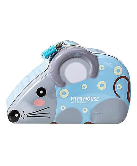 Mouse Coin Box for Kids with Lock and Key Mouse Design | S236 MOUSE COIN BANK BOX