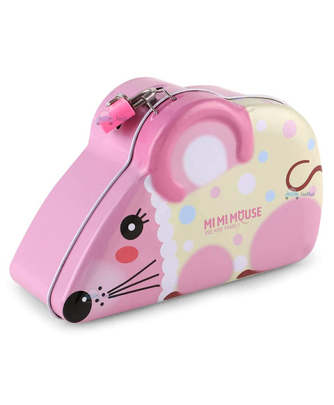 Mouse Coin Box for Kids with Lock and Key Mouse Design | S236 MOUSE COIN BANK BOX