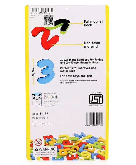 123 Magnetic Numbers Multicolor - 30 Pieces | LOABC500541