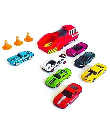 Rapid high Speed Launcher Along with 7 Die cast Metal Car and Stoppers