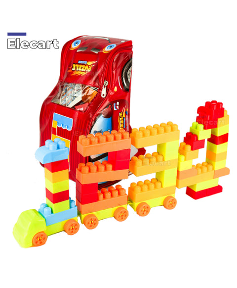 Car Puzzle Bag - 100 Piece | s LO555-3	100PCS CAR BAG BLOCKS