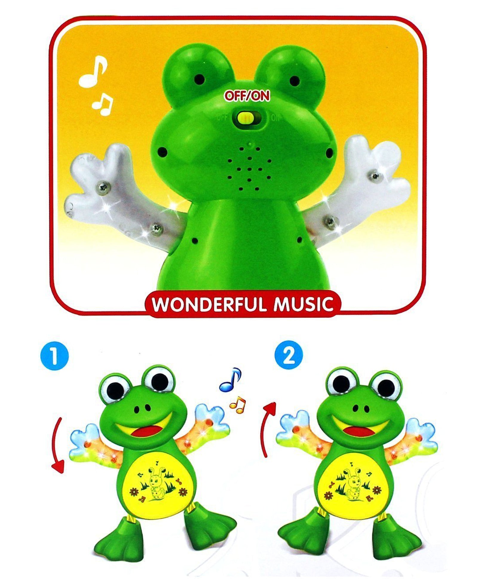 Dancing Frog Toy with Lights and Music - Multicolor | YJ-3008 DANCING ...