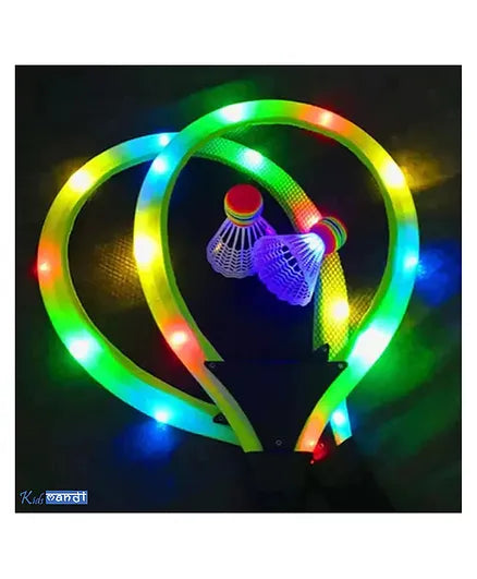 Led Badminton Rackets For Kids with 2 Shuttlecock Dark Night Glow