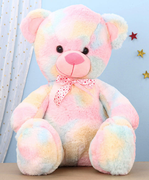 Happy Teddy Bear With A Bow Multicolour - Height 40 cm | JOY BEAR 30 CM | LOJOYBE30