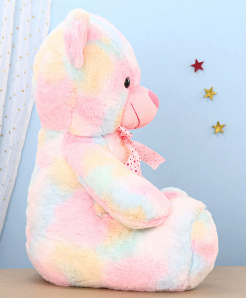 Happy Teddy Bear With A Bow Multicolour - Height 40 cm | JOY BEAR 30 CM | LOJOYBE30