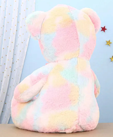 Happy Teddy Bear With A Bow Multicolour - Height 40 cm | JOY BEAR 30 CM | LOJOYBE30