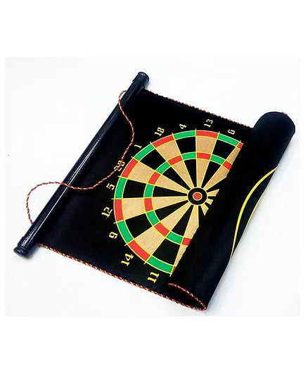 Magnetic Double Sided Roll Up Dart Board Game with 4 Darts | 17INCH DART GAME