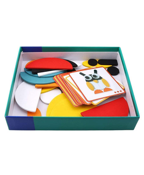 Animal Wooden Pattern Puzzle Set - 50 Pieces | WT-ZKB888	 ZE GEOANIMO BLOCK