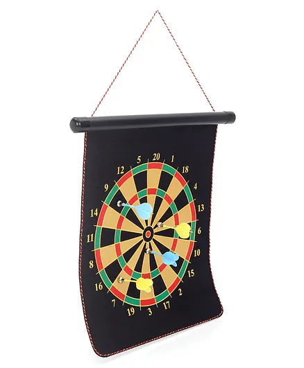 Magnetic Double Sided Roll Up Dart Board Game with 4 Darts | 17INCH DART GAME