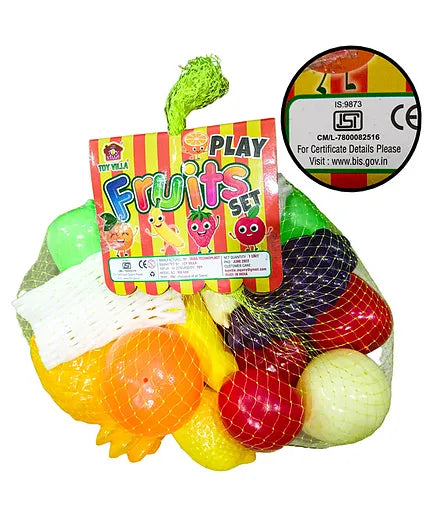 Pretend Play Artificial Fruits for Kids Multicolour - Set of 20 | MD 633