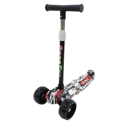 Graffiti Design Kids Kick Skate Scooter | Wheel Lights | Adjustable | Gravity Steering BBF SCOOTER