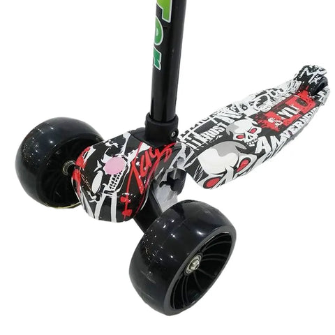 Graffiti Design Kids Kick Skate Scooter | Wheel Lights | Adjustable | Gravity Steering BBF SCOOTER