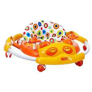 Kitty Baby Walker with Music with Rotation Wheels & High Back Rest