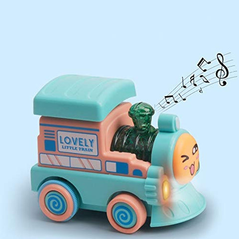 Musical Press & Go Train Toys for Babies - Friction Powered Toys for Kids (Multi Color) | LOHY730 PRESS & GO LIGHT ENGINE
