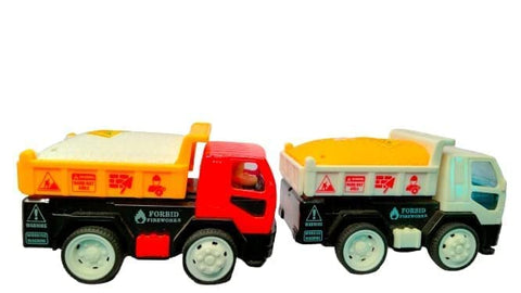 Plastic Pull Back Dumper Truck Toy || Push and go Crawling Toy || Friction Powered Truck Toy (Multicolour) (Pack of 1) | FRI MUSICAL TRUCK 10PSC ASSORTED COLOURS