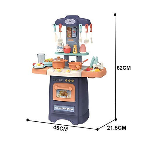 Kitchen Playset, with Realistic Lights & Sounds, Play Sink with Running Water,Dessert Shelf Toy & Kitchen Accessories Set for 4 Year Old Girls | LO889-175 KITCHEN SET