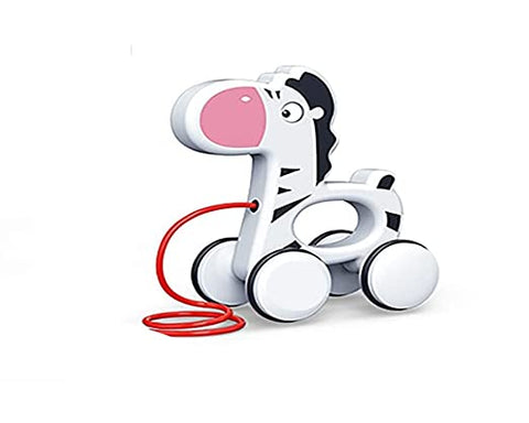 Zebra Pull Along Toy for Toddlers and Kids-Pull Along Animal Toy | NX327 FRI PULING 2IN1 HPRSE