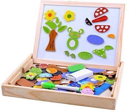 Wooden Toys Magnetic Puzzle Drawing Board Puzzle Toys Children 3D Puzzle Drawing Board Children Learning Educational Wooden Toy (Magnetic Puzzle Drawing Board) | WT-MWZ-2001/26	WOODEN WRITING