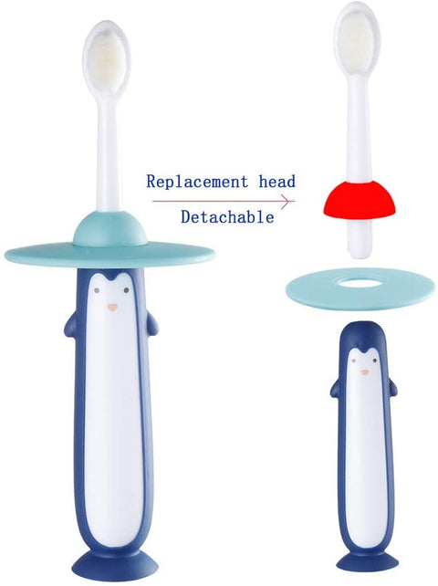 Kids Manual Toothbrush For 2+ Years, 1Pcs , With Extra Soft Bristles and Anti Choking Shield - Multicolor | KIDS TOOTHBRUSH PENGWHEEL