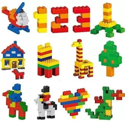 500 Pieces Building Bricks, Bulk Blocks Toy, Big Pack of Basic Pieces  (Multicolor) | INT266 BRICKS 500P 1734