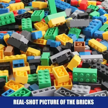500 Pieces Building Bricks, Bulk Blocks Toy, Big Pack of Basic Pieces  (Multicolor) | INT266 BRICKS 500P 1734