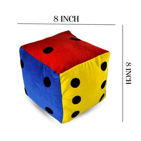 Funky Jumbo Plush Toy Dice Cube (8 Inch) | INT427	TS-061 6 IN 1 DICE WITH RATTLE