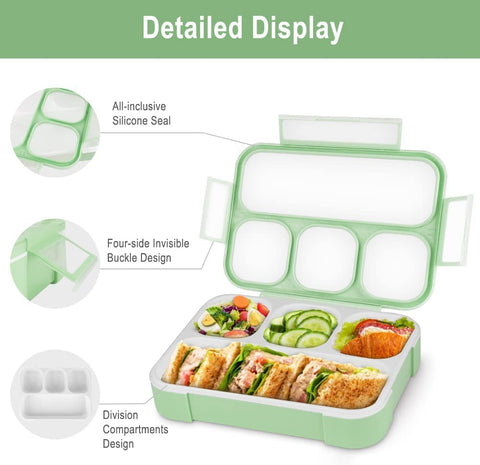 Leak Proof 3 Compartment Lunch Boxes  | PLASTIC 4 GRID LUNCH BOX | LO578