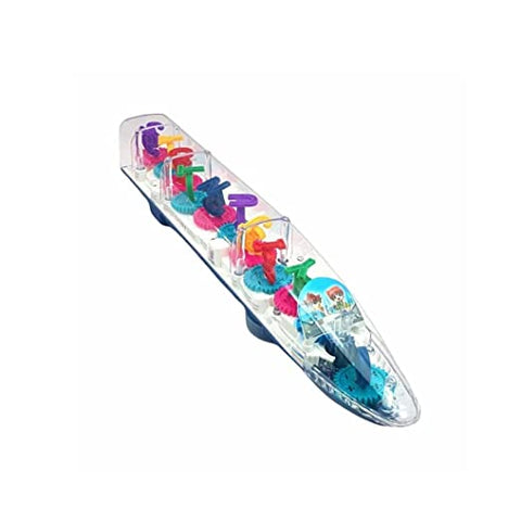 Transparent 3D Train Toy With  Sound and Light  || LOYJ388-63 GEAR TRAIN