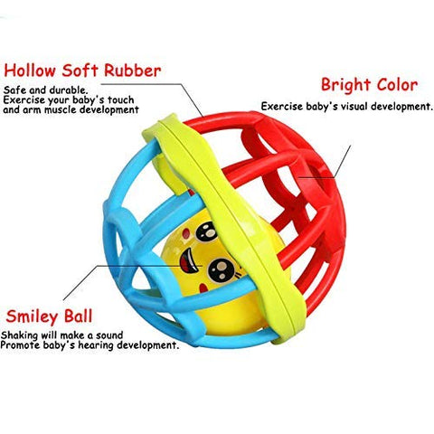 8pc colourful plastic non toxic teether and rattle
