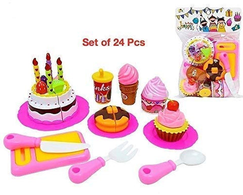 Realistic Sliceable Cake Cutting Toy for Kids Pretend Play Toy  | HMC30005 HAPPY BIRTH SET