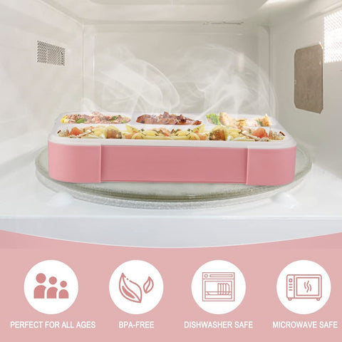 Leak Proof 3 Compartment Lunch Boxes  | PLASTIC 4 GRID LUNCH BOX | LO578