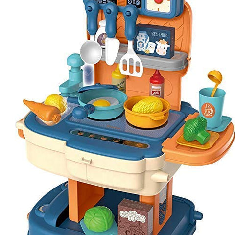 Kitchen Set for Kids Girls Big Cooking Set Light Sound Toys | 8787P KITCHEN SET