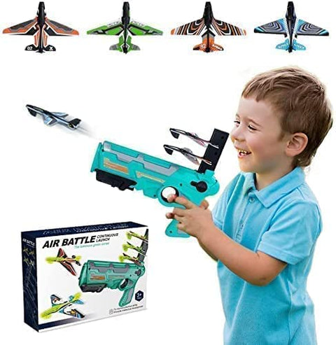 Catapult Plane Toy Aeroplane Pistol Shooting Game Toy Gun Air Battle Glider Aeroplane Launcher | AIR BATTLE LAUNCH GUN