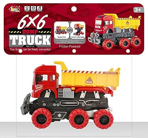 Pull Back Friction Powered Crane Toys for Kids - Crane Truck Toys with Light & Sound, Toy for Kids | LOHMC6125 F/R 6*6