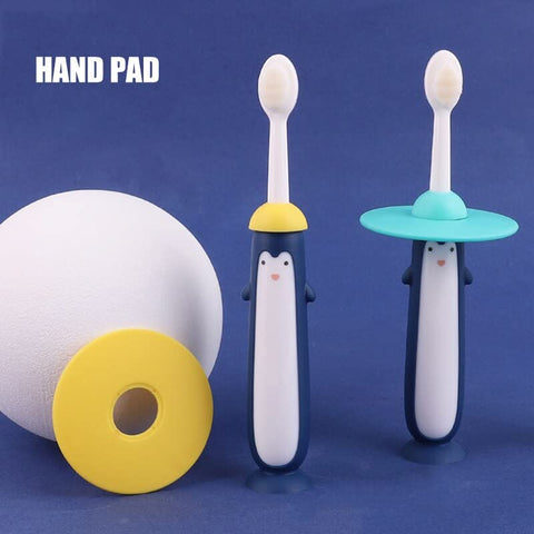 Kids Manual Toothbrush For 2+ Years, 1Pcs , With Extra Soft Bristles and Anti Choking Shield - Multicolor | KIDS TOOTHBRUSH PENGWHEEL