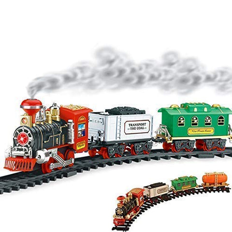 Choo Choo Train Operated Super Toy with Track Set Emits Real Smoke Light Sound Battery for Kids (Multicolor)  (Multicolor) | aLO19020B CHOO CHOO TRAIN
