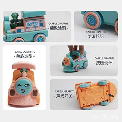 Musical Press & Go Train Toys for Babies - Friction Powered Toys for Kids (Multi Color) | LOHY730 PRESS & GO LIGHT ENGINE