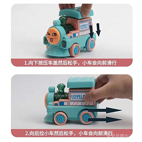Musical Press & Go Train Toys for Babies - Friction Powered Toys for Kids (Multi Color) | LOHY730 PRESS & GO LIGHT ENGINE