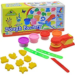 Fun-Doh Dough Factory | Non-Toxic Art & Craft Modeling Clay Compound Kit for Boys & Girls Kids Children/Boys & Girls Kids Play | INT125 DOUGH FACTORY SR EKTA