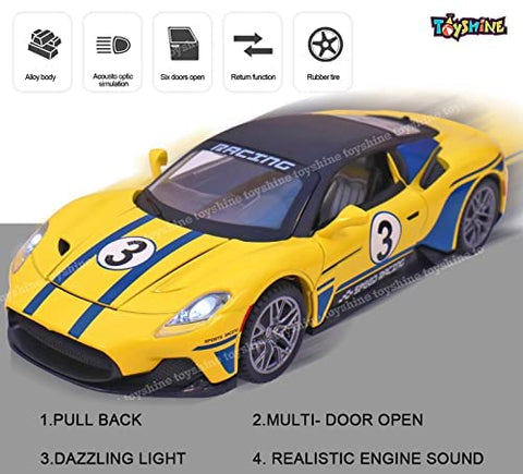 Sports Car Die Cast Scale Model Display Car with Opening Doors Music and Lights | LOHCL915