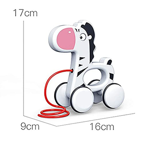 Zebra Pull Along Toy for Toddlers and Kids-Pull Along Animal Toy | NX327 FRI PULING 2IN1 HPRSE