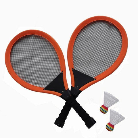 Plastic Badminton Racket with LED Light with 2 Shuttlecock for Kids (Multicolour) | LORS0369 SPORT RACKET WITH LIGHTING