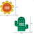 Sunflower with Cactus Pop it Fidget Toy  || MB02092IN1 POPPIT SUNFLOWERNROBOT