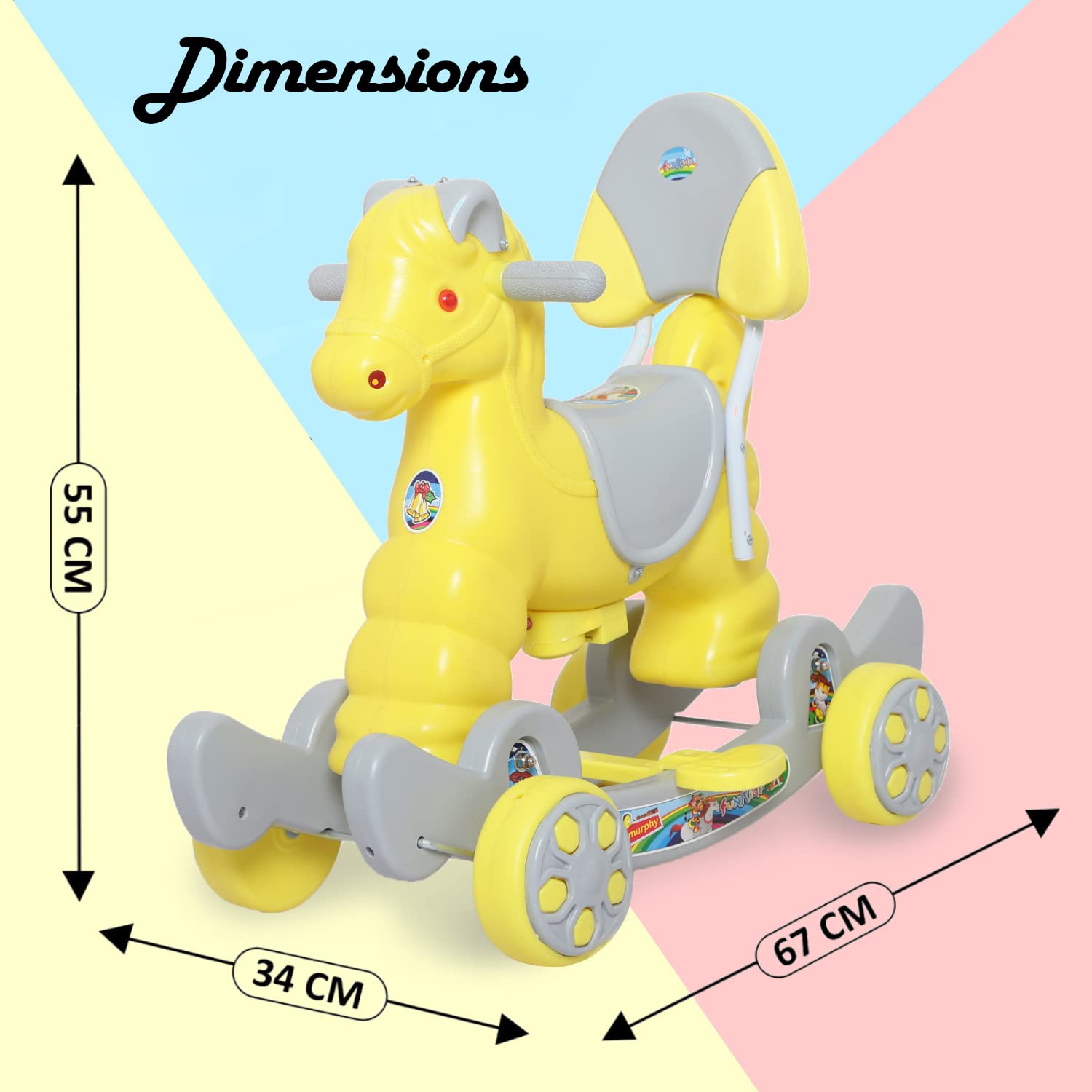 Murphy Horse Rider For Kids | 2 in 1 With Rocking Horse– KidsROAR