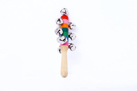 Wooden Rattle khanjari ghughra , Jingle Bell , Hand Crafted Rattle | WDT90-04