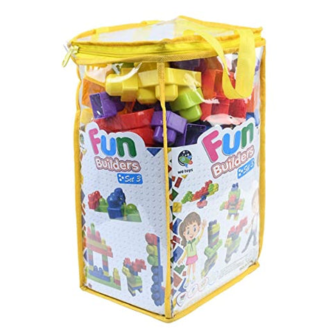 Blocks & Puzzles |Building Toys for Toddlers| Non-Toxic Easy to Assemble (Multicolor) (Set-1) | INT132 FUN BUILDERS SET 3 85PCS